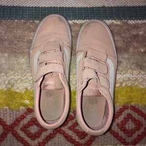 Suede Pastel Pink Classic Vans w/ Straps (*As Is*)